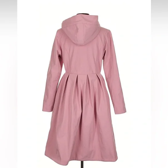 EUC RainSisters RARE Full Circle fit and flare pink Raincoat M - Picture 3 of 16